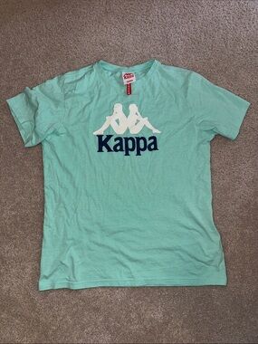 Kappa Mint Green Tee with White & Navy Logo